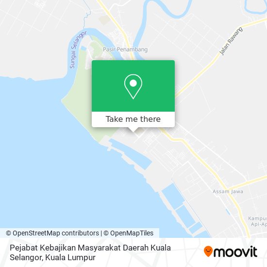 如何坐公交去kuala Selangor的pejabat Kebajikan Masyarakat Daerah Kuala Selangor