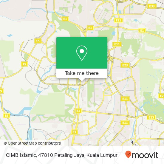 Peta CIMB Islamic, 47810 Petaling Jaya