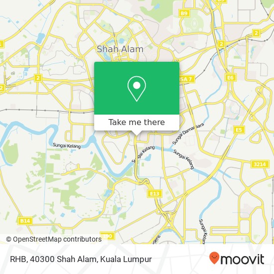 Peta RHB, 40300 Shah Alam