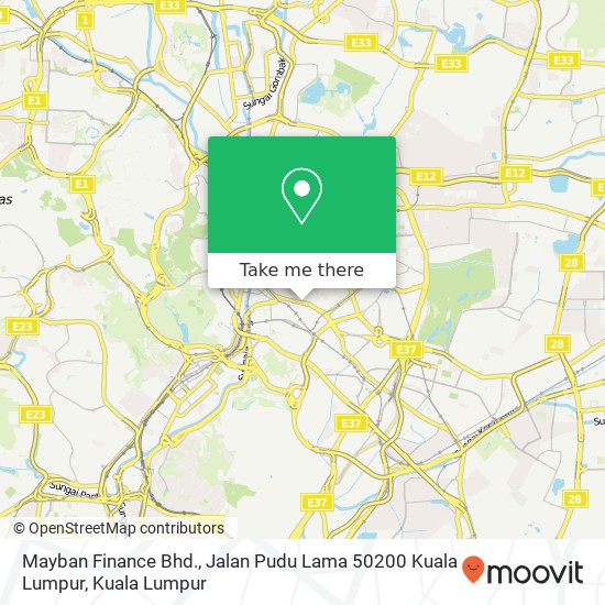 Mayban Finance Bhd., Jalan Pudu Lama 50200 Kuala Lumpur map