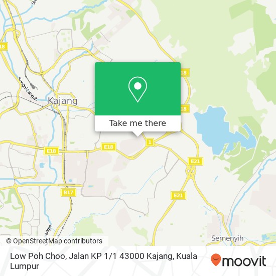Low Poh Choo, Jalan KP 1 / 1 43000 Kajang map