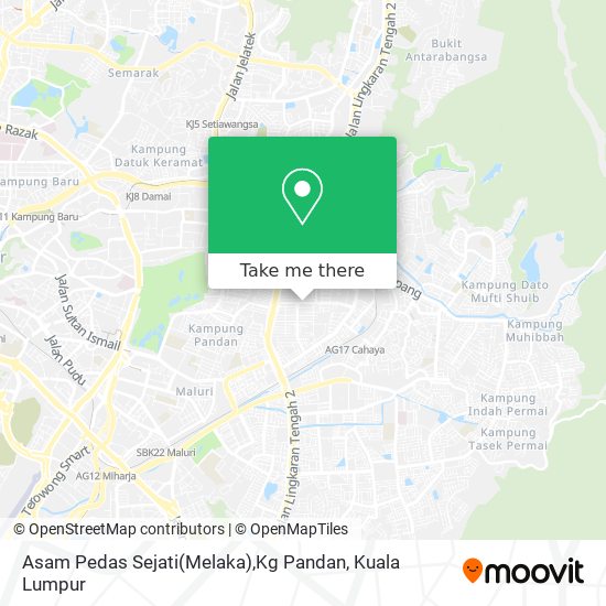 Asam Pedas Sejati(Melaka),Kg Pandan map