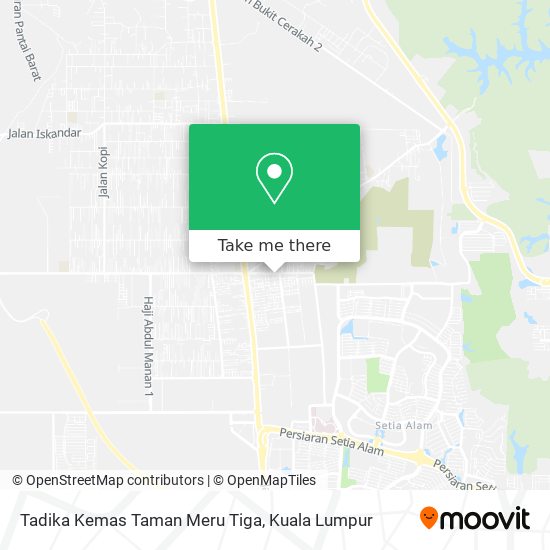 Tadika Kemas Taman Meru Tiga map