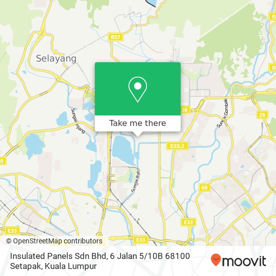 Insulated Panels Sdn Bhd, 6 Jalan 5 / 10B 68100 Setapak map