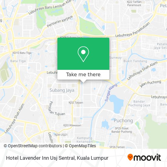 Hotel Lavender Inn Usj Sentral map