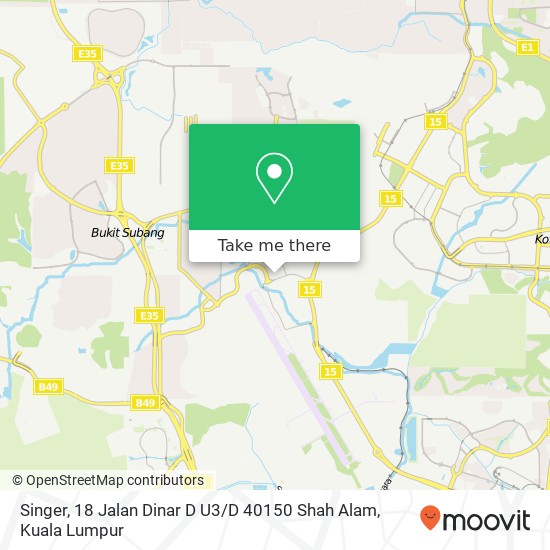 Singer, 18 Jalan Dinar D U3 / D 40150 Shah Alam map