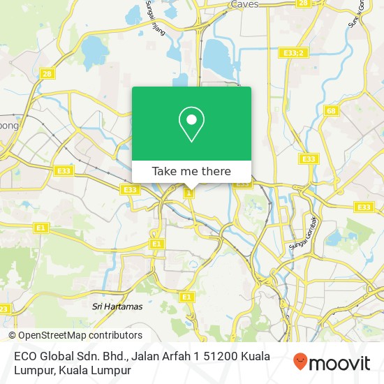 ECO Global Sdn. Bhd., Jalan Arfah 1 51200 Kuala Lumpur map