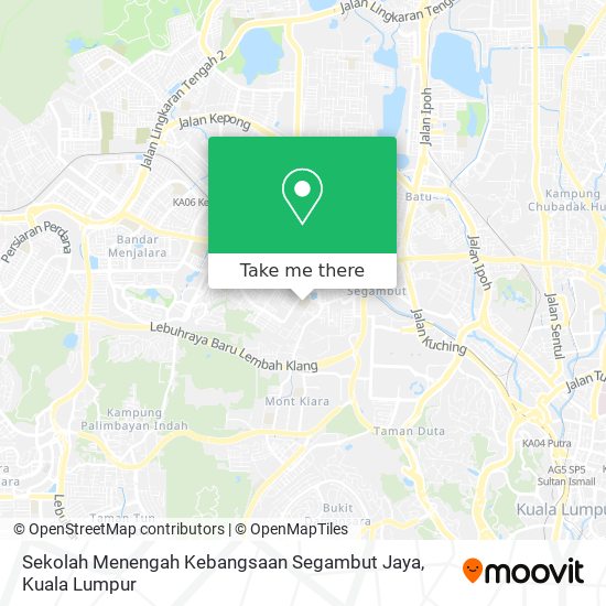 Peta Sekolah Menengah Kebangsaan Segambut Jaya