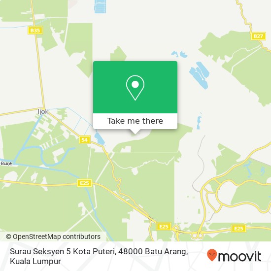 Peta Surau Seksyen 5 Kota Puteri, 48000 Batu Arang