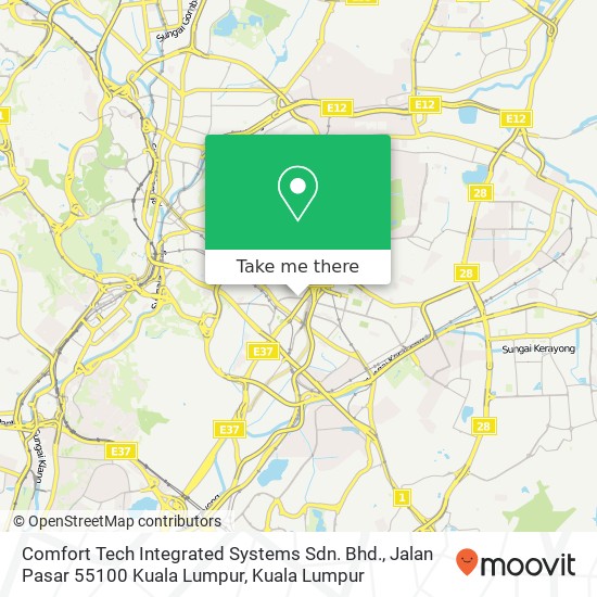 Peta Comfort Tech Integrated Systems Sdn. Bhd., Jalan Pasar 55100 Kuala Lumpur
