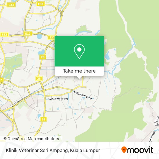 Peta Klinik Veterinar Seri Ampang