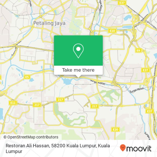 Peta Restoran Ali Hassan, 58200 Kuala Lumpur