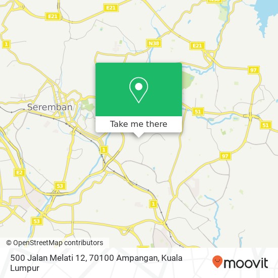 500 Jalan Melati 12, 70100 Ampangan map