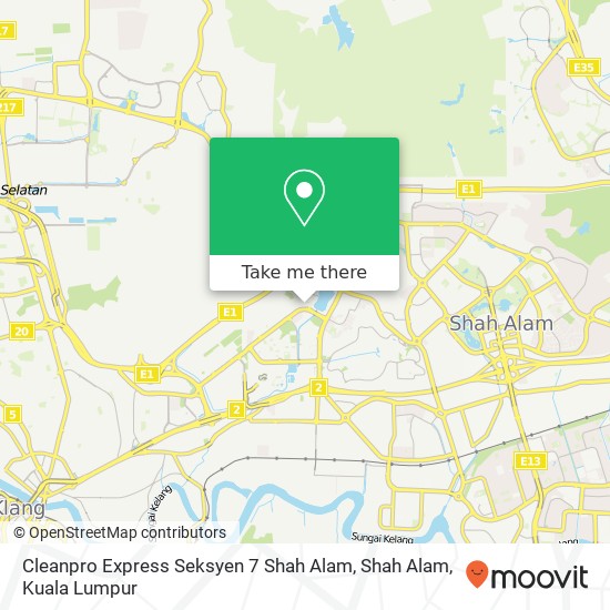 Cleanpro Express Seksyen 7 Shah Alam, Shah Alam map