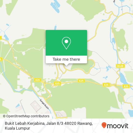 Peta Bukit Lebah Kerjabina, Jalan 8 / 3 48020 Rawang