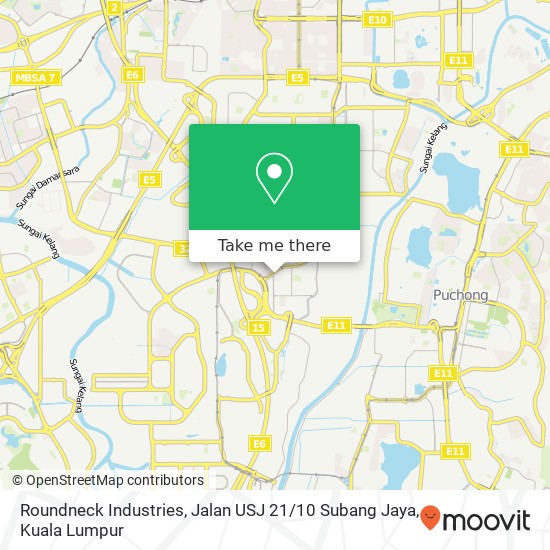 Roundneck Industries, Jalan USJ 21 / 10 Subang Jaya map