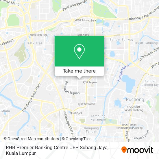 RHB Premier Banking Centre UEP Subang Jaya map