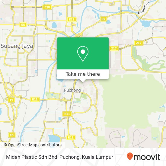 Midah Plastic Sdn Bhd, Puchong map