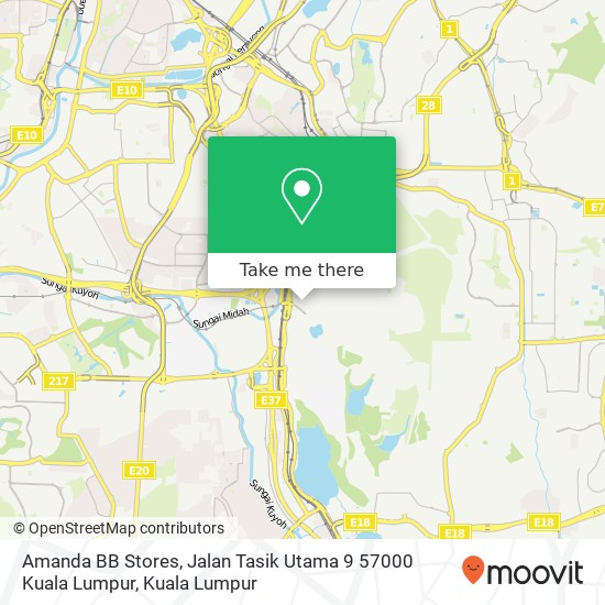 Peta Amanda BB Stores, Jalan Tasik Utama 9 57000 Kuala Lumpur