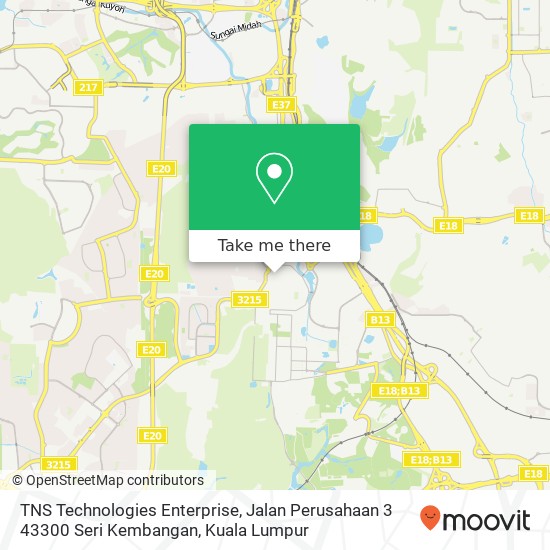 TNS Technologies Enterprise, Jalan Perusahaan 3 43300 Seri Kembangan map