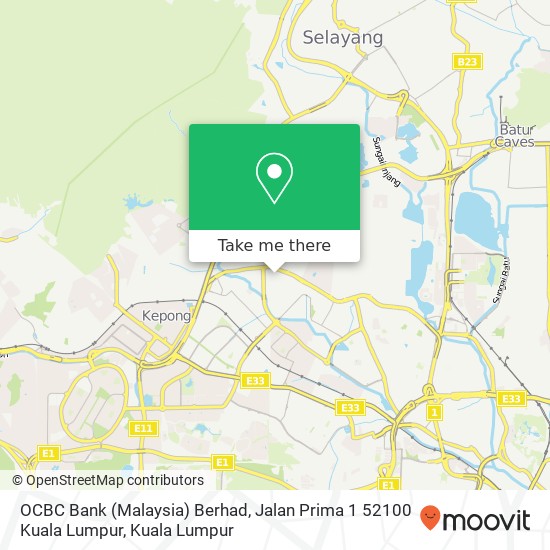 OCBC Bank (Malaysia) Berhad, Jalan Prima 1 52100 Kuala Lumpur map