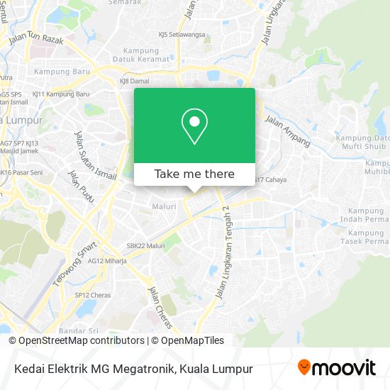 Peta Kedai Elektrik MG Megatronik