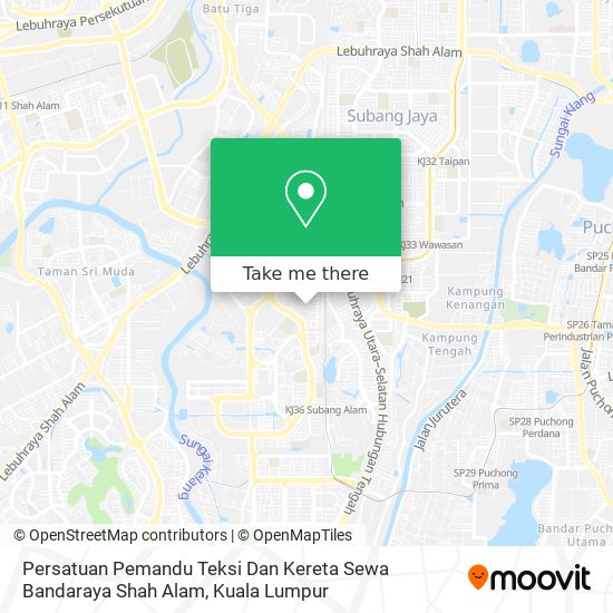 Peta Persatuan Pemandu Teksi Dan Kereta Sewa Bandaraya Shah Alam