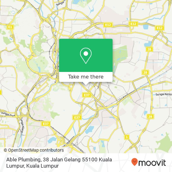 Able Plumbing, 38 Jalan Gelang 55100 Kuala Lumpur map