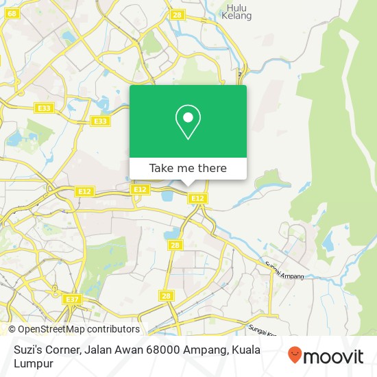Peta Suzi's Corner, Jalan Awan 68000 Ampang