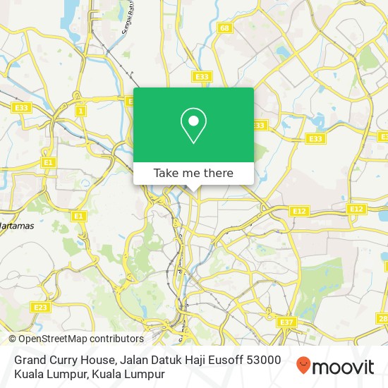 Grand Curry House, Jalan Datuk Haji Eusoff 53000 Kuala Lumpur map