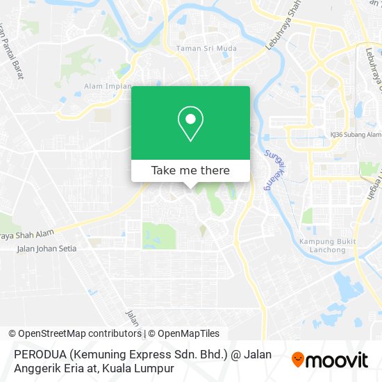 Peta PERODUA (Kemuning Express Sdn. Bhd.) @ Jalan Anggerik Eria at