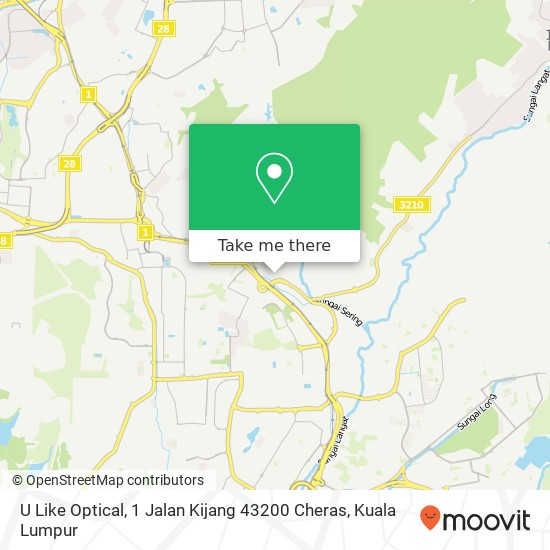 U Like Optical, 1 Jalan Kijang 43200 Cheras map