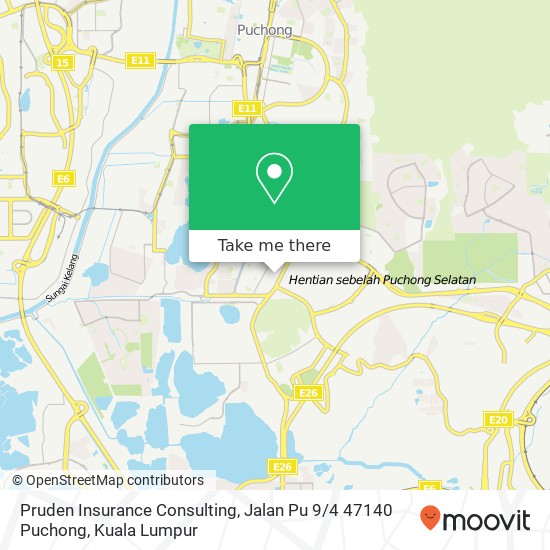 Peta Pruden Insurance Consulting, Jalan Pu 9 / 4 47140 Puchong