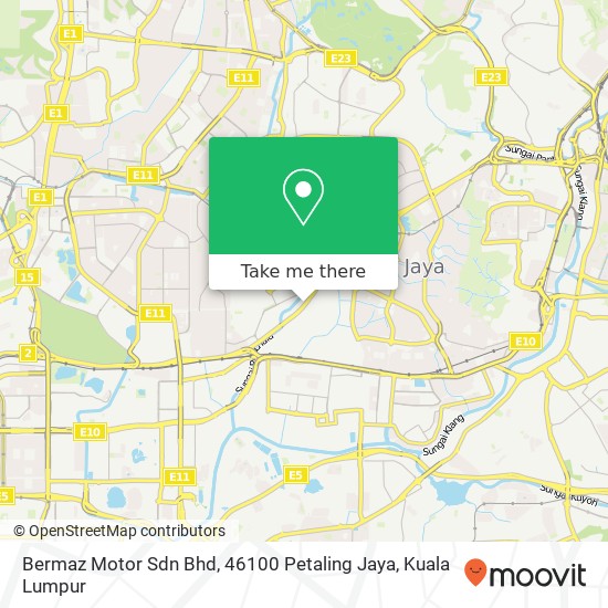 Peta Bermaz Motor Sdn Bhd, 46100 Petaling Jaya