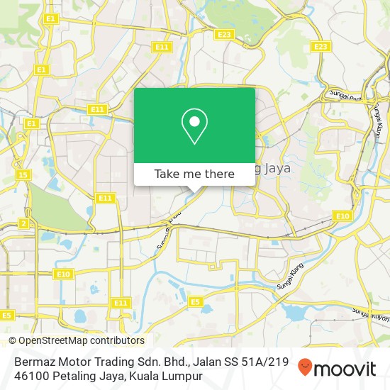 Bermaz Motor Trading Sdn. Bhd., Jalan SS 51A / 219 46100 Petaling Jaya map