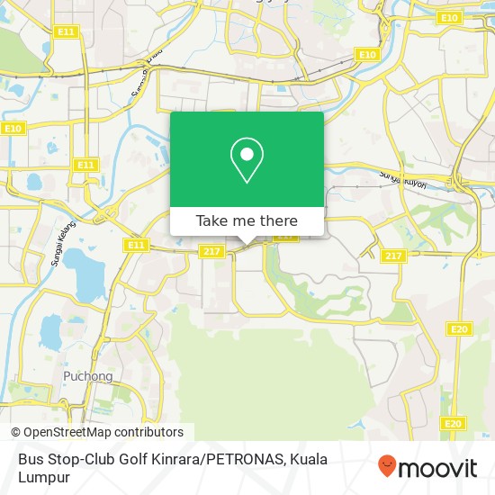 Bus Stop-Club Golf Kinrara / PETRONAS map