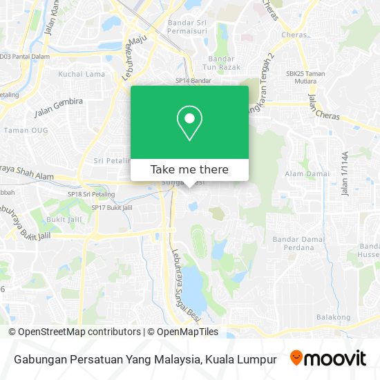 Peta Gabungan Persatuan Yang Malaysia
