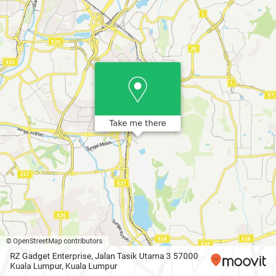 Peta RZ Gadget Enterprise, Jalan Tasik Utama 3 57000 Kuala Lumpur