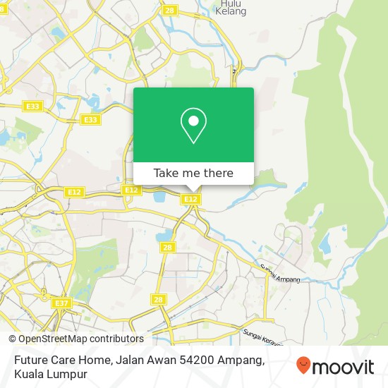 Future Care Home, Jalan Awan 54200 Ampang map