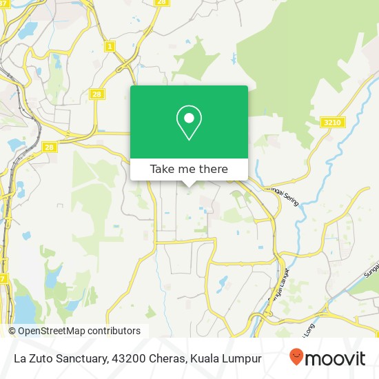 La Zuto Sanctuary, 43200 Cheras map