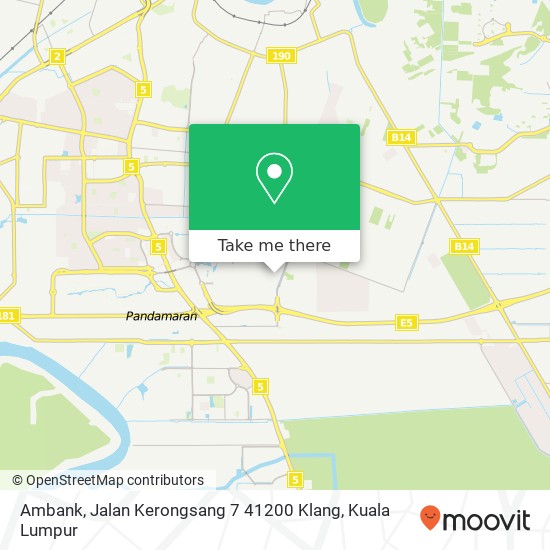 Peta Ambank, Jalan Kerongsang 7 41200 Klang