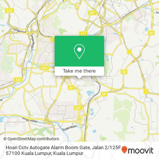 Peta Hoan Cctv Autogate Alarm Boom Gate, Jalan 2 / 125F 57100 Kuala Lumpur