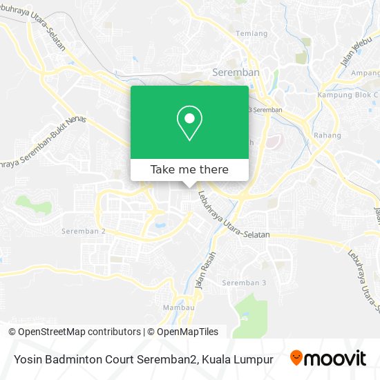 Yosin Badminton Court Seremban2 map