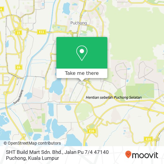 Peta SHT Build Mart Sdn. Bhd., Jalan Pu 7 / 4 47140 Puchong