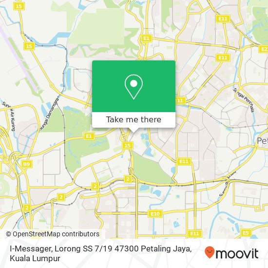 Peta I-Messager, Lorong SS 7 / 19 47300 Petaling Jaya