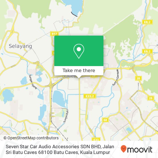 Peta Seven Star Car Audio Accessories SDN BHD, Jalan Sri Batu Caves 68100 Batu Caves