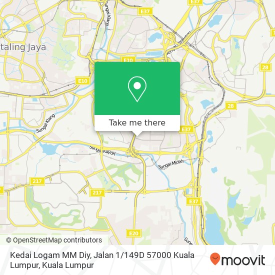 Peta Kedai Logam MM Diy, Jalan 1 / 149D 57000 Kuala Lumpur