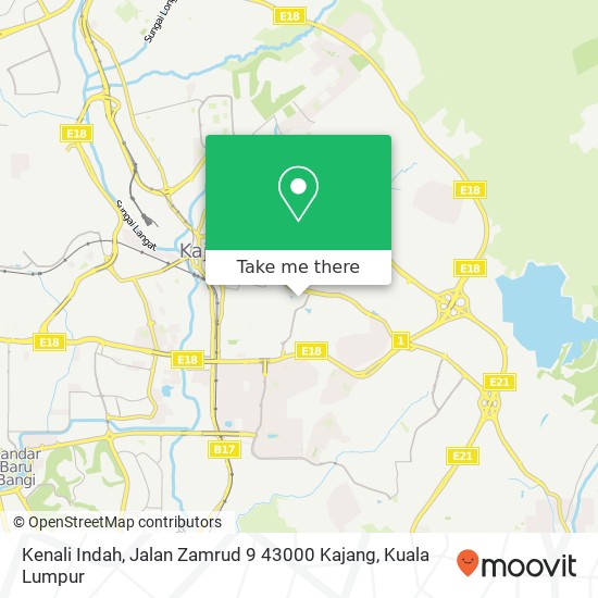 Peta Kenali Indah, Jalan Zamrud 9 43000 Kajang