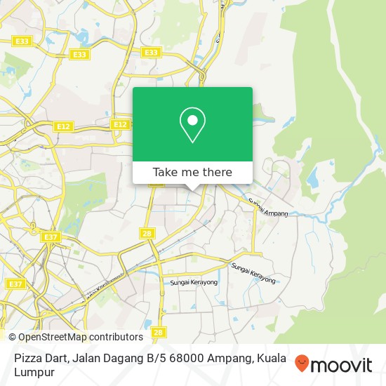 Pizza Dart, Jalan Dagang B / 5 68000 Ampang map