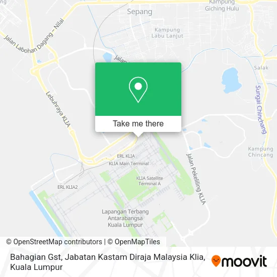 Bahagian Gst, Jabatan Kastam Diraja Malaysia Klia map